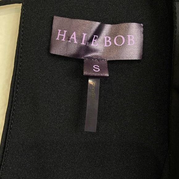 Hale Bob | Black Silk Dress With Beaded Front - Picture 4 of 8